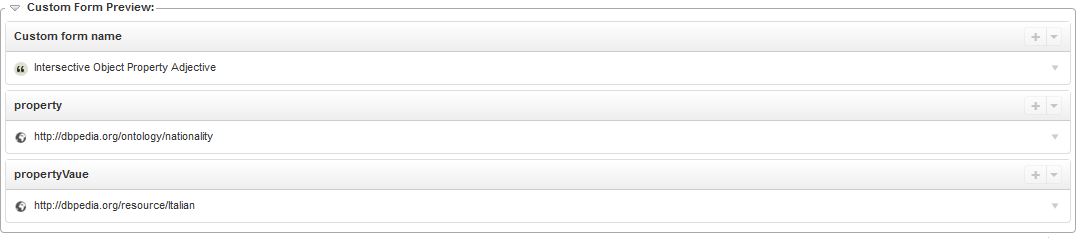 Custom form for an Intersective Object Property Adjective