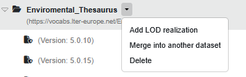 Abstract Dataset Context Menu