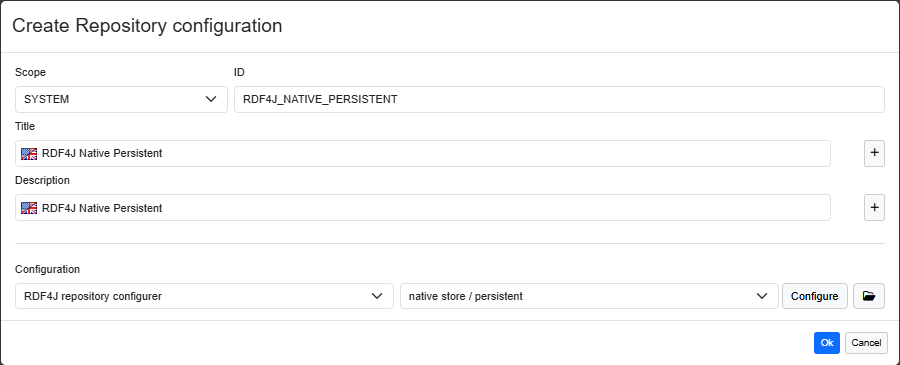 Create repository configuration