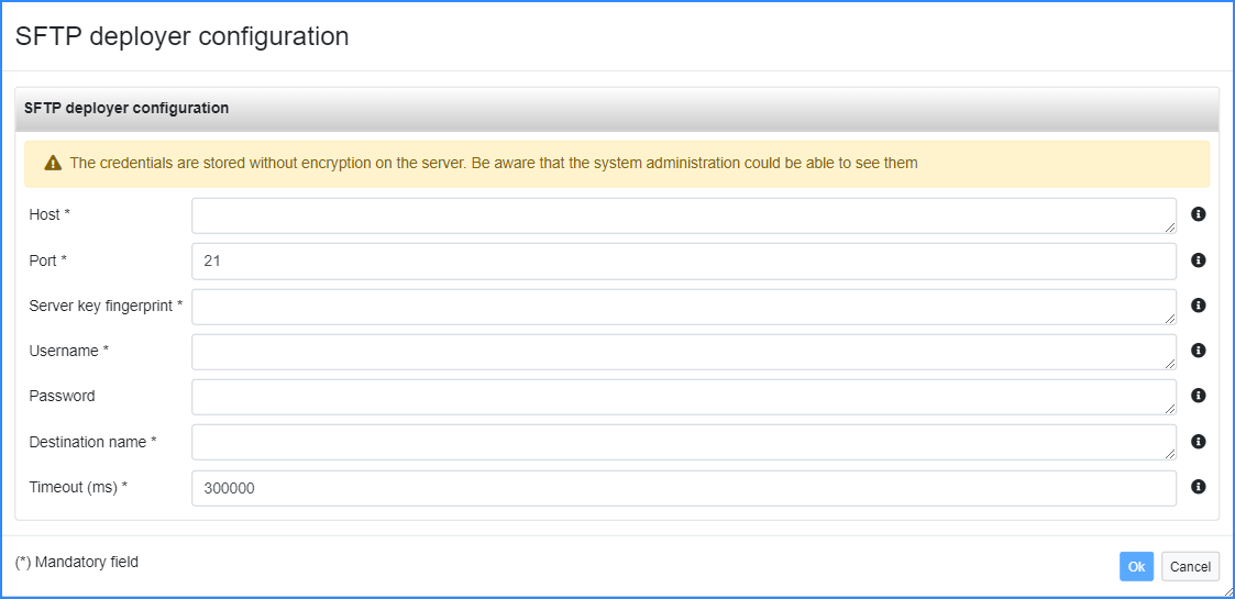 SFTP Deployer Configuration