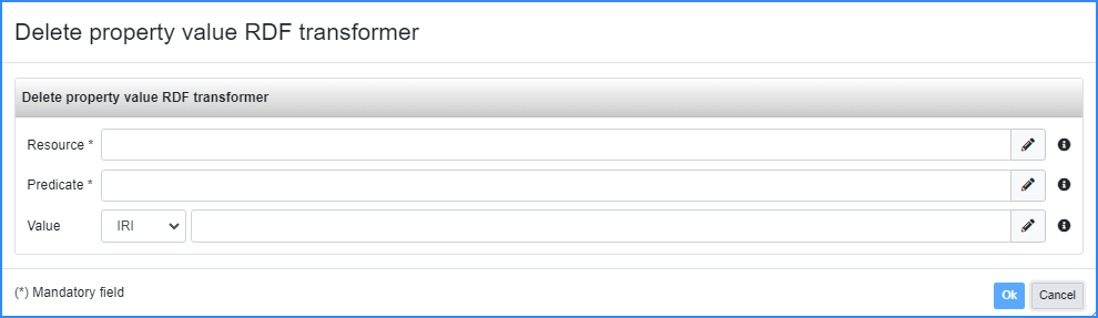 Delete property value RDF transformer